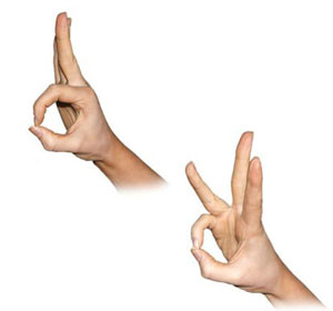 دست/انگشتان/انگشت شست